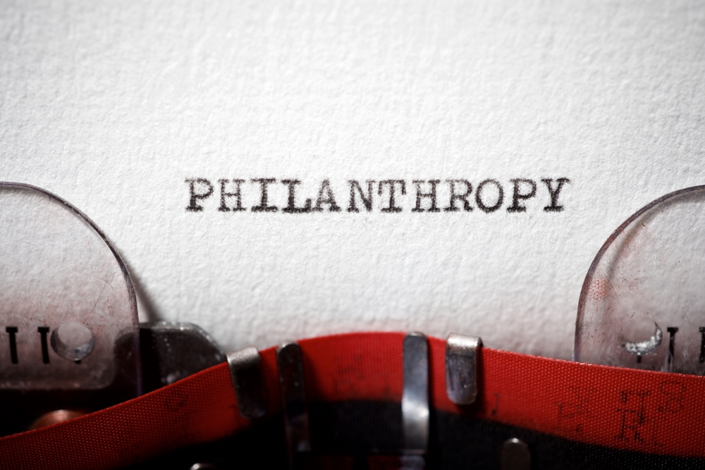 the word philanthropy typed on a typerwriter